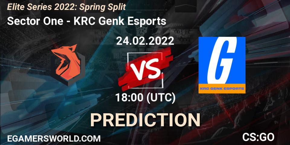 Sector One - KRC Genk Esports: Maç tahminleri. 24.02.2022 at 18:00, Counter-Strike (CS2), Elite Series 2022: Spring Split