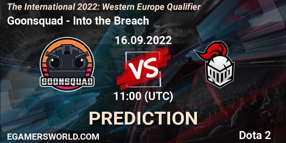 Goonsquad - Into the Breach: Maç tahminleri. 16.09.2022 at 12:02, Dota 2, The International 2022: Western Europe Qualifier