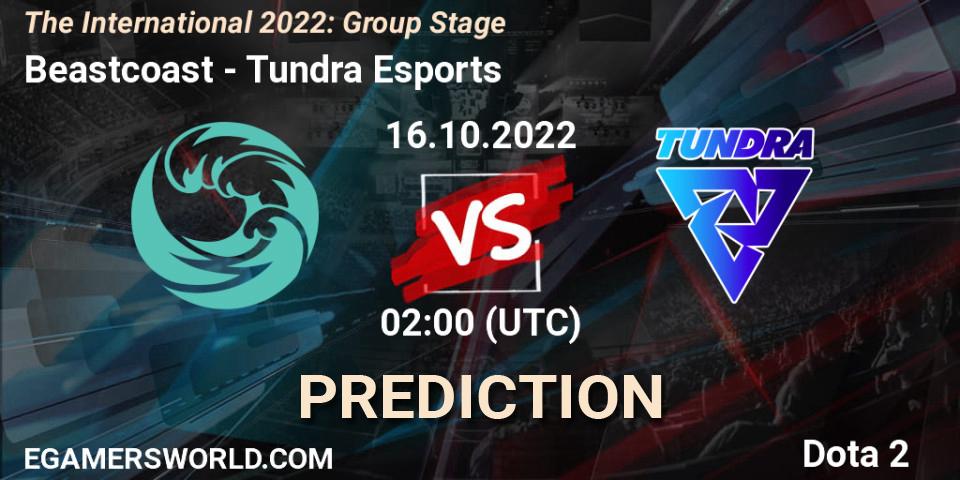 Beastcoast - Tundra Esports: Maç tahminleri. 16.10.2022 at 02:02, Dota 2, The International 2022: Group Stage