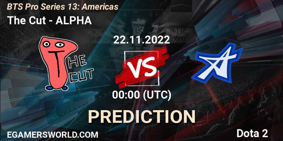 The Cut - ALPHA: Maç tahminleri. 21.11.2022 at 23:34, Dota 2, BTS Pro Series 13: Americas