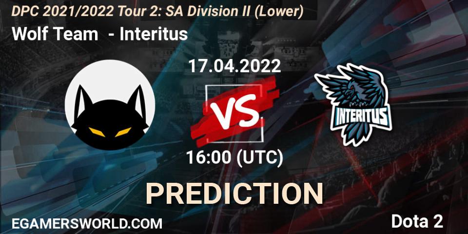 Wolf Team - Interitus: Maç tahminleri. 17.04.2022 at 16:01, Dota 2, DPC 2021/2022 Tour 2: SA Division II (Lower)