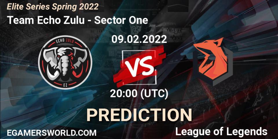 Team Echo Zulu - Sector One: Maç tahminleri. 09.02.2022 at 20:00, LoL, Elite Series Spring 2022