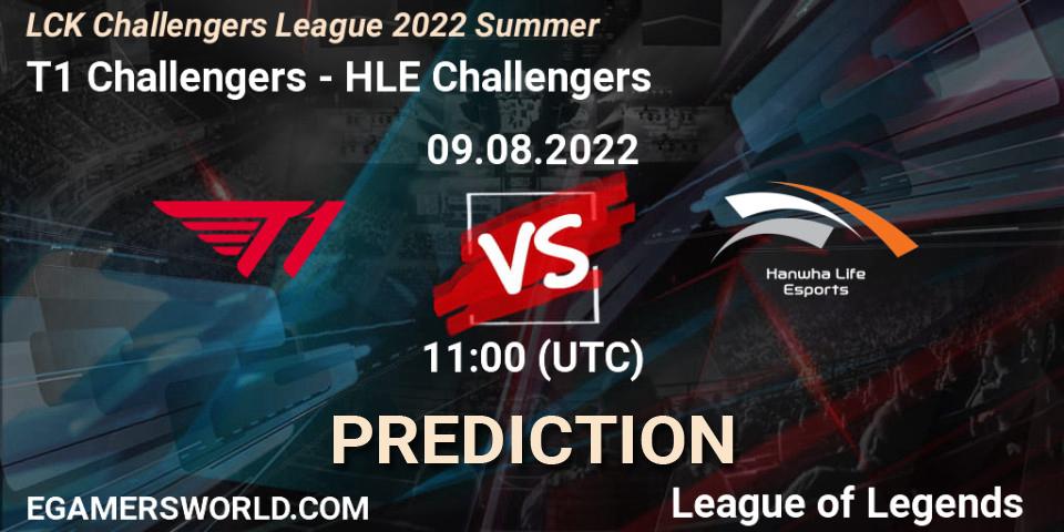 T1 Challengers - HLE Challengers: Maç tahminleri. 09.08.2022 at 11:30, LoL, LCK Challengers League 2022 Summer