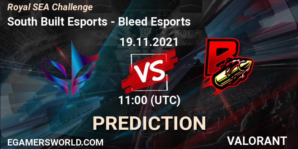 South Built Esports - Bleed Esports: Maç tahminleri. 19.11.2021 at 11:00, VALORANT, Royal SEA Challenge