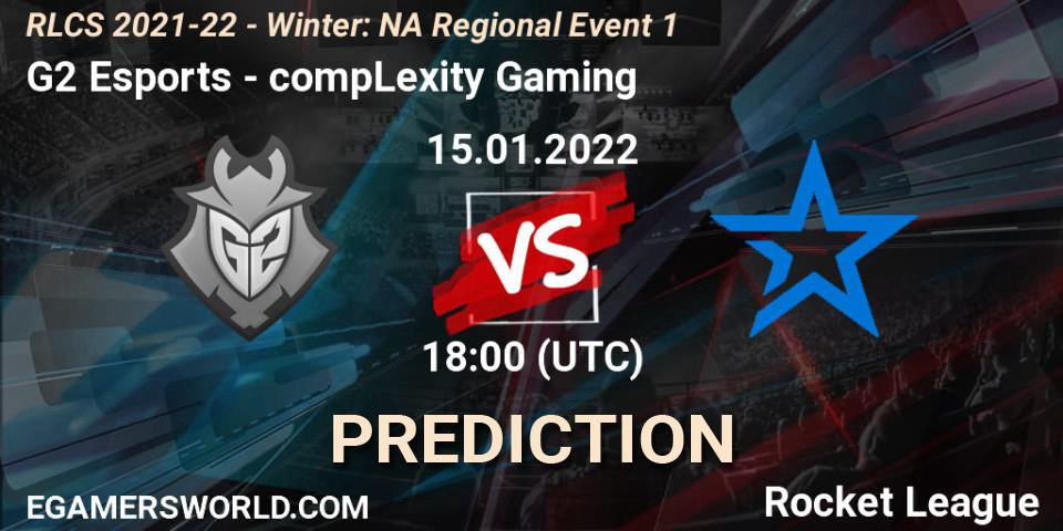 G2 Esports - compLexity Gaming: Maç tahminleri. 15.01.22, Rocket League, RLCS 2021-22 - Winter: NA Regional Event 1