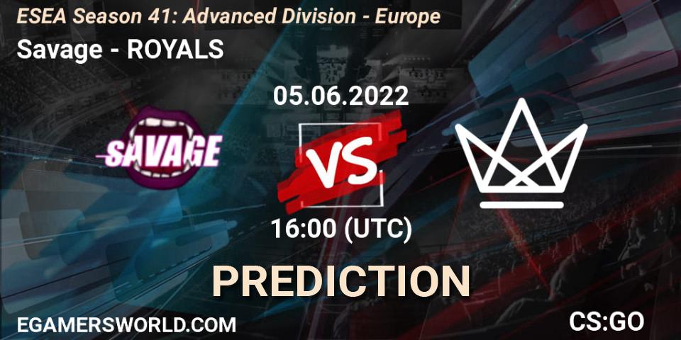Savage - ROYALS: Maç tahminleri. 05.06.2022 at 16:00, Counter-Strike (CS2), ESEA Season 41: Advanced Division - Europe