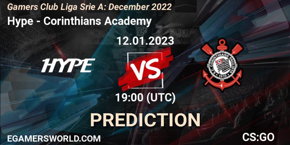 Hype - Corinthians Academy: Maç tahminleri. 12.01.23, CS2 (CS:GO), Gamers Club Liga Série A: December 2022