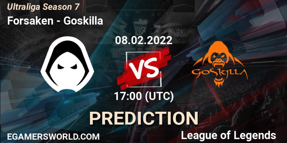 Forsaken - Goskilla: Maç tahminleri. 08.02.2022 at 17:00, LoL, Ultraliga Season 7