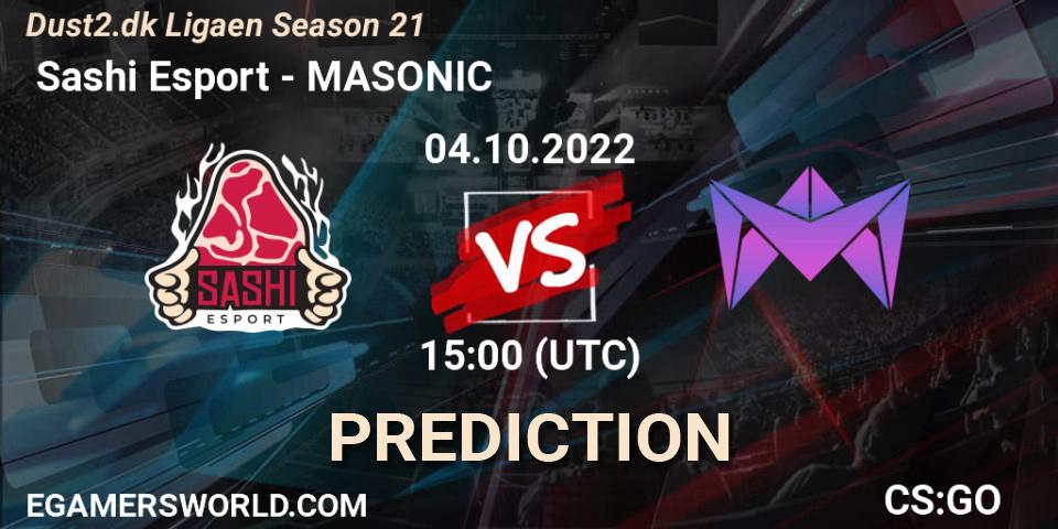 Sashi Esport - MASONIC: Maç tahminleri. 04.10.2022 at 16:00, Counter-Strike (CS2), Dust2.dk Ligaen Season 21