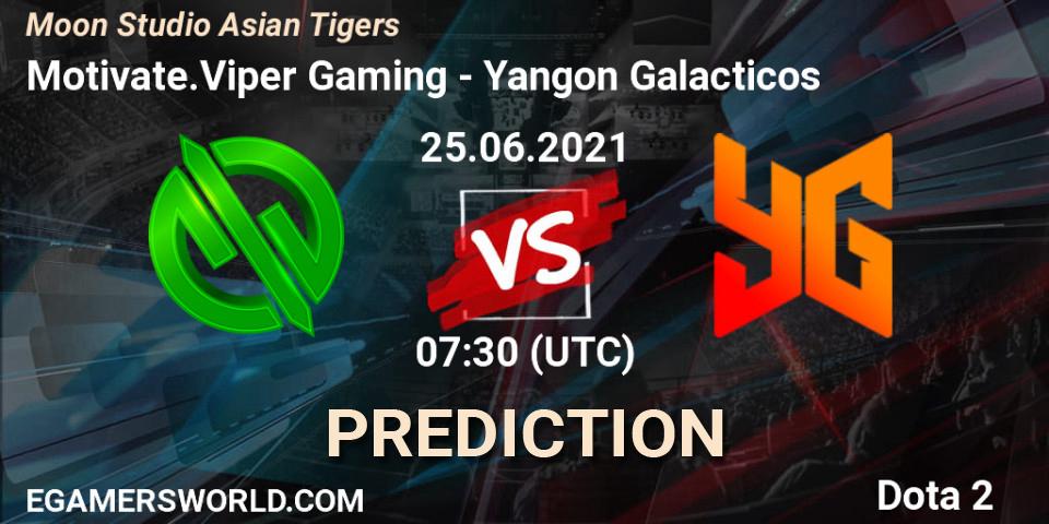 Motivate.Viper Gaming - Yangon Galacticos: Maç tahminleri. 25.06.2021 at 07:33, Dota 2, Moon Studio Asian Tigers