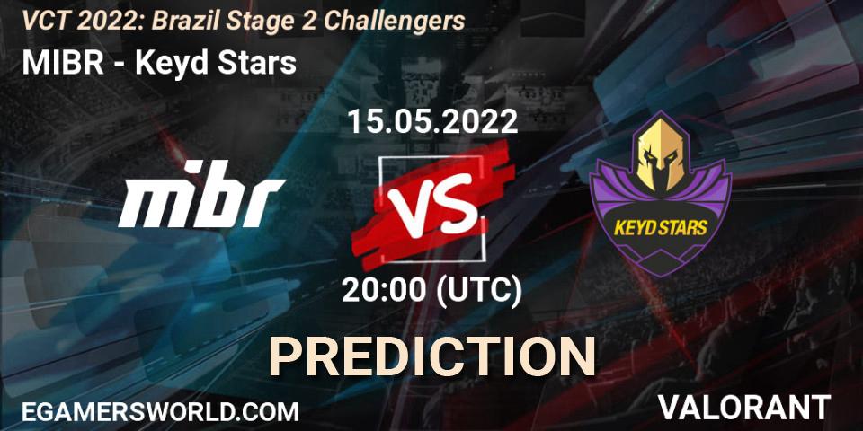 MIBR - Keyd Stars: Maç tahminleri. 15.05.2022 at 20:20, VALORANT, VCT 2022: Brazil Stage 2 Challengers