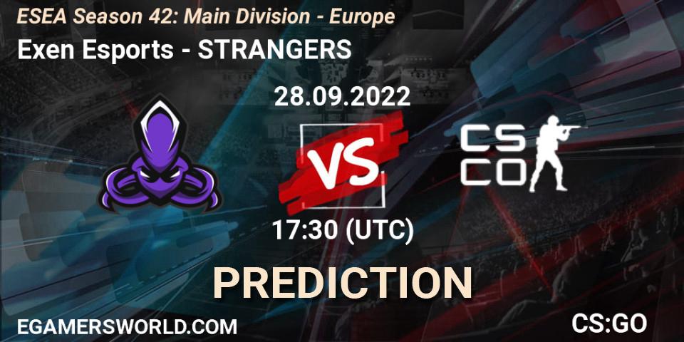 Exen Esports - STRANGERS: Maç tahminleri. 28.09.2022 at 17:30, Counter-Strike (CS2), ESEA Season 42: Main Division - Europe