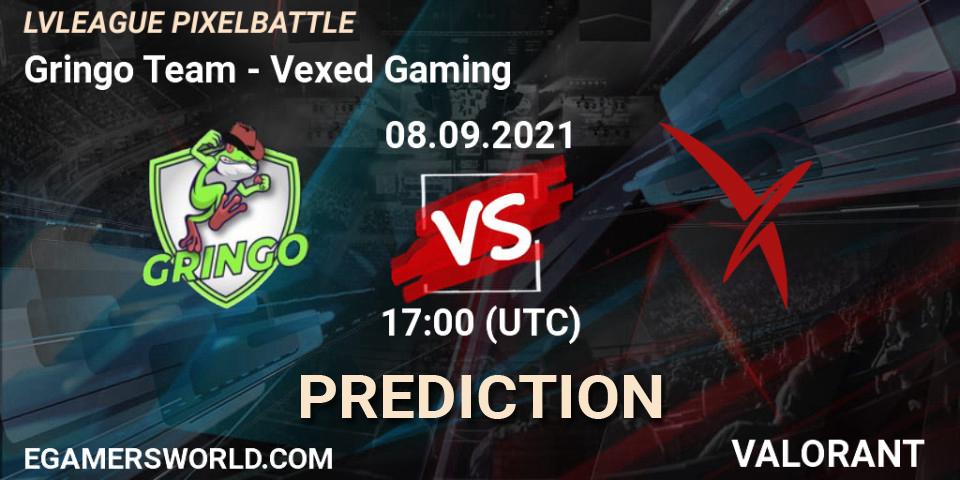 Gringo Team - Vexed Gaming: Maç tahminleri. 08.09.2021 at 17:00, VALORANT, LVLEAGUE PIXELBATTLE