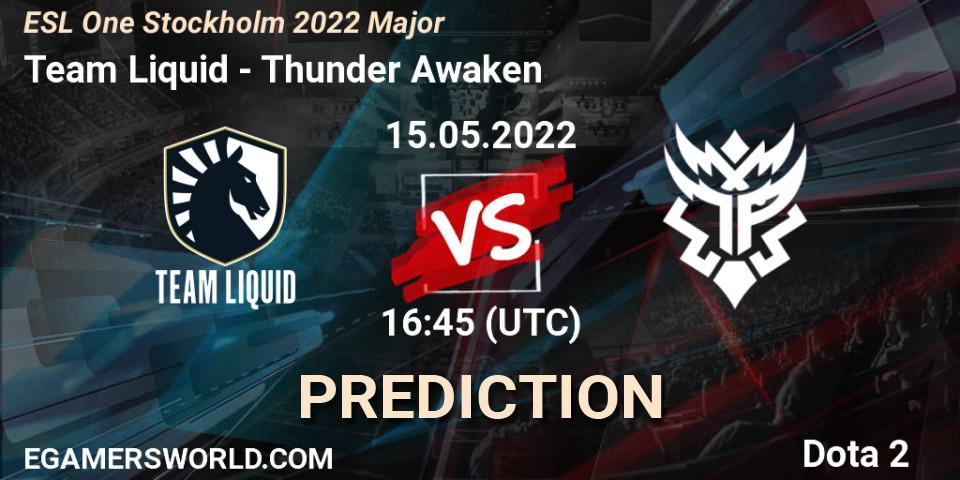 Team Liquid - Thunder Awaken: Maç tahminleri. 15.05.2022 at 16:35, Dota 2, ESL One Stockholm 2022 Major