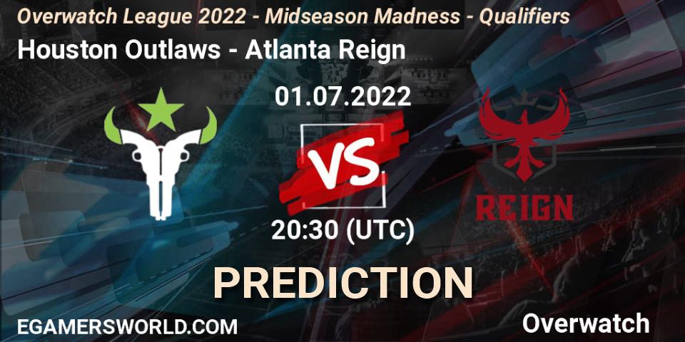Houston Outlaws - Atlanta Reign: Maç tahminleri. 01.07.2022 at 20:30, Overwatch, Overwatch League 2022 - Midseason Madness - Qualifiers