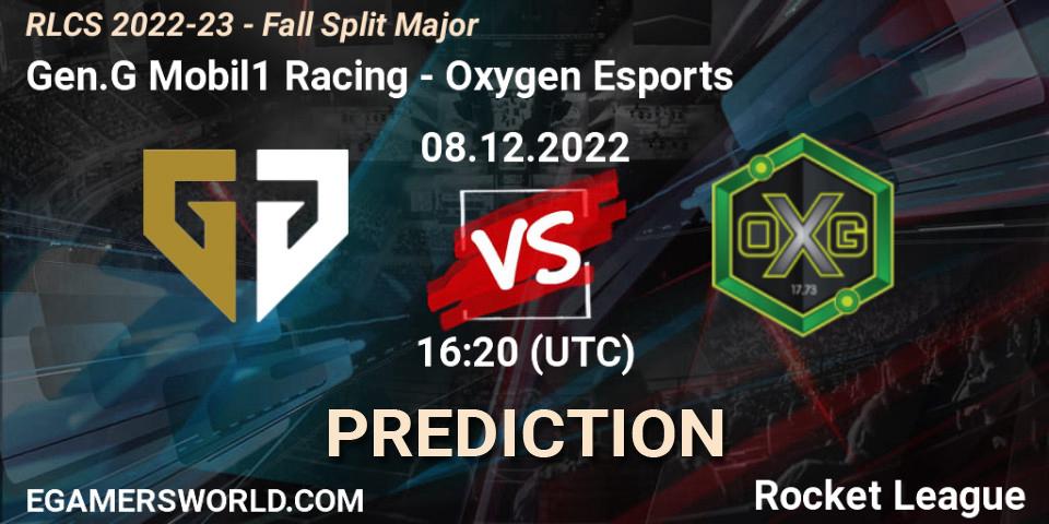 Gen.G Mobil1 Racing - Oxygen Esports: Maç tahminleri. 08.12.2022 at 16:20, Rocket League, RLCS 2022-23 - Fall Split Major