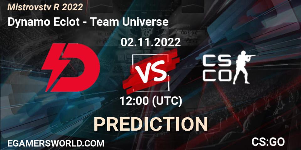 Dynamo Eclot - Team Universe: Maç tahminleri. 02.11.2022 at 12:00, Counter-Strike (CS2), Mistrovství ČR 2022