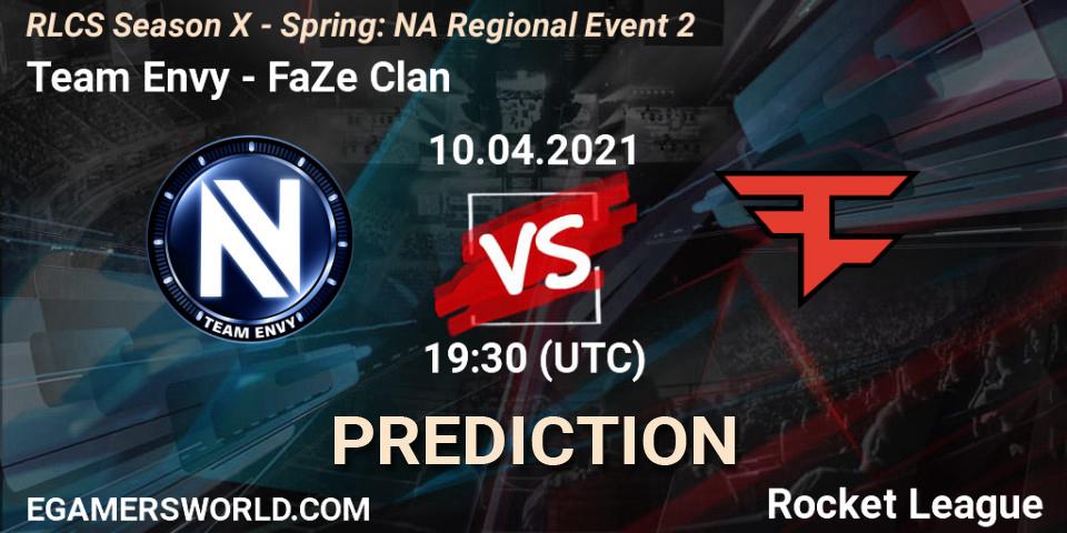 Team Envy - FaZe Clan: Maç tahminleri. 10.04.2021 at 19:10, Rocket League, RLCS Season X - Spring: NA Regional Event 2