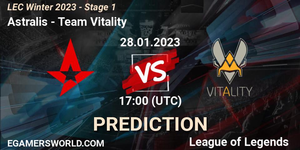 Astralis - Team Vitality: Maç tahminleri. 28.01.2023 at 17:00, LoL, LEC Winter 2023 - Stage 1