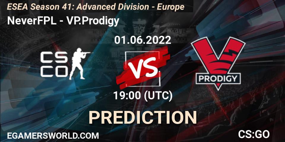 NeverFPL - VP.Prodigy: Maç tahminleri. 01.06.2022 at 19:00, Counter-Strike (CS2), ESEA Season 41: Advanced Division - Europe