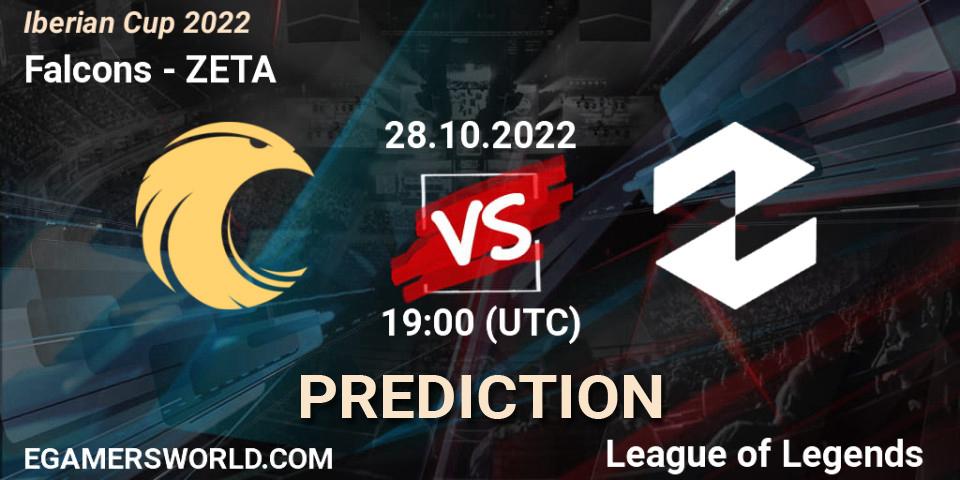 Falcons - ZETA: Maç tahminleri. 28.10.2022 at 19:00, LoL, Iberian Cup 2022