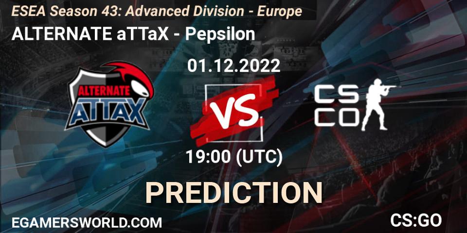 ALTERNATE aTTaX - Pepsilon: Maç tahminleri. 01.12.22, CS2 (CS:GO), ESEA Season 43: Advanced Division - Europe
