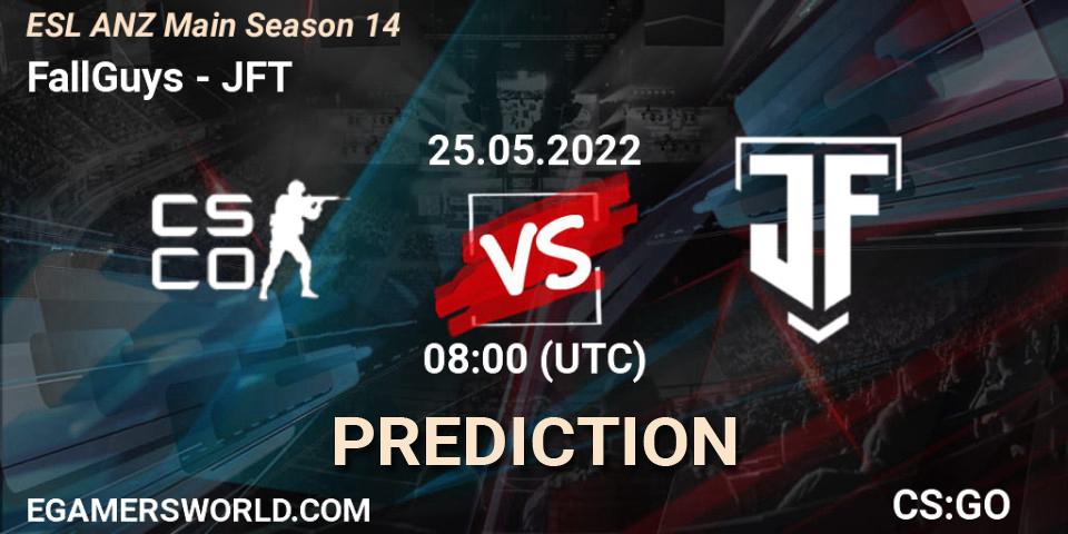 FallGuys - JFT: Maç tahminleri. 25.05.2022 at 08:00, Counter-Strike (CS2), ESL ANZ Main Season 14
