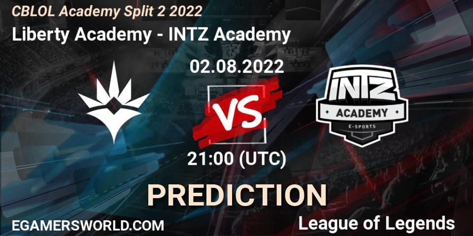 Liberty Academy - INTZ Academy: Maç tahminleri. 02.08.2022 at 21:00, LoL, CBLOL Academy Split 2 2022