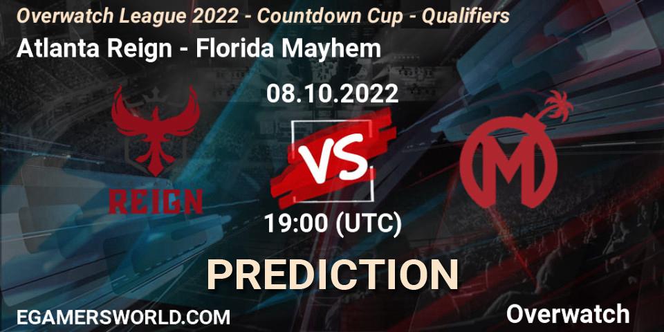 Atlanta Reign - Florida Mayhem: Maç tahminleri. 08.10.22, Overwatch, Overwatch League 2022 - Countdown Cup - Qualifiers