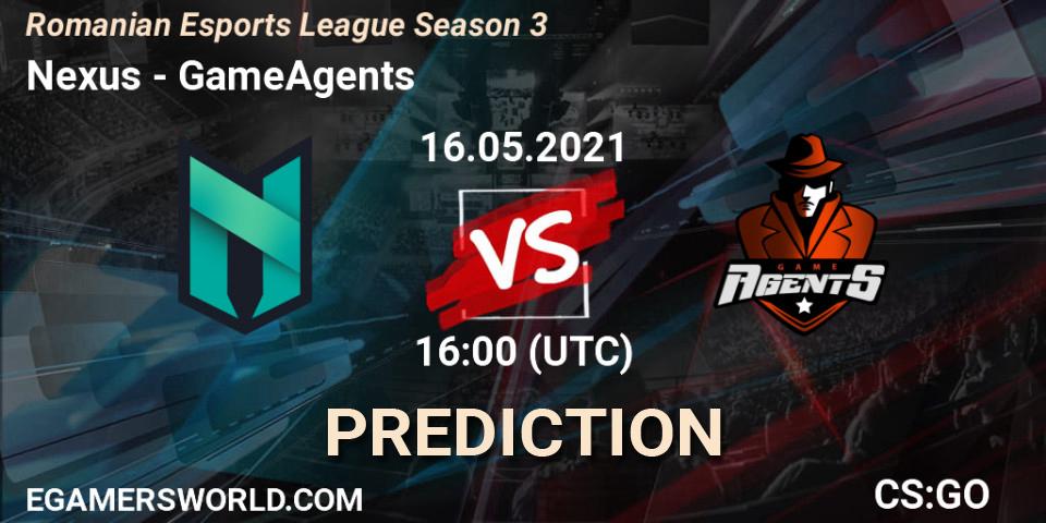 Nexus - GameAgents: Maç tahminleri. 16.05.2021 at 16:00, Counter-Strike (CS2), Romanian Esports League Season 3