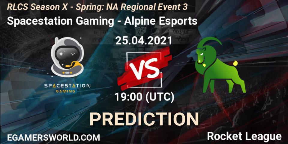 Spacestation Gaming - Alpine Esports: Maç tahminleri. 25.04.2021 at 19:00, Rocket League, RLCS Season X - Spring: NA Regional Event 3