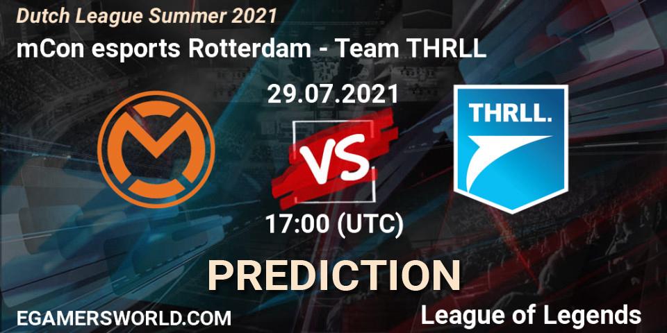 mCon esports Rotterdam - Team THRLL: Maç tahminleri. 29.07.2021 at 17:00, LoL, Dutch League Summer 2021