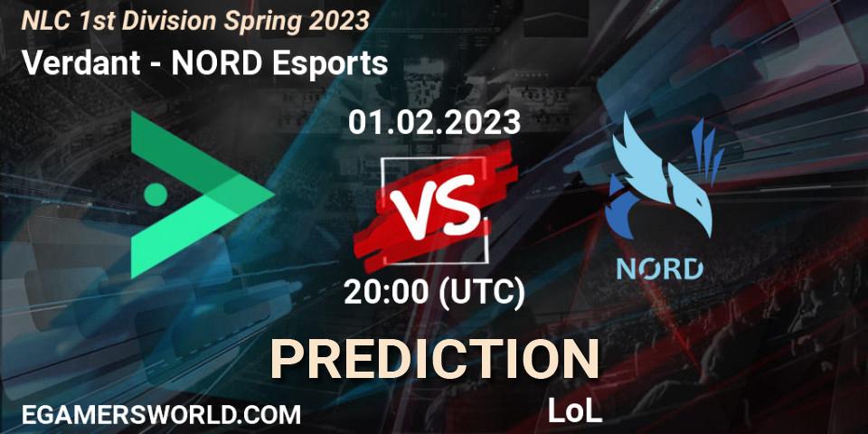 Verdant - NORD Esports: Maç tahminleri. 01.02.23, LoL, NLC 1st Division Spring 2023