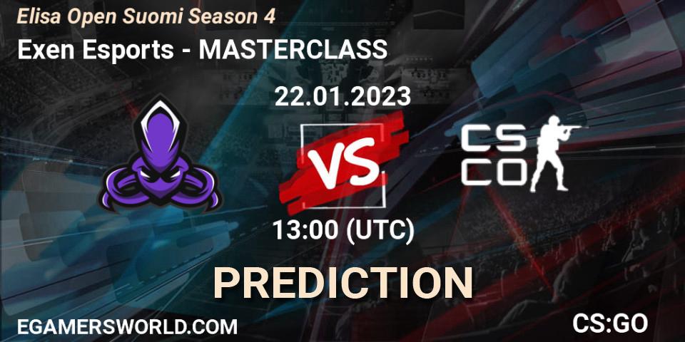 Exen Esports - MASTERCLASS: Maç tahminleri. 22.01.2023 at 13:00, Counter-Strike (CS2), Elisa Open Suomi Season 4