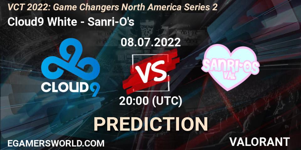 Cloud9 White - Sanri-O's: Maç tahminleri. 08.07.2022 at 20:15, VALORANT, VCT 2022: Game Changers North America Series 2