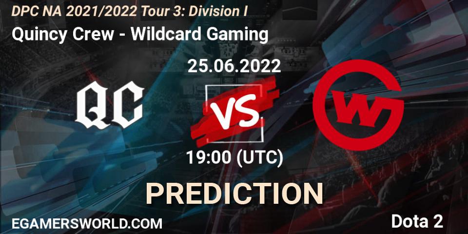 Quincy Crew - Wildcard Gaming: Maç tahminleri. 25.06.22, Dota 2, DPC NA 2021/2022 Tour 3: Division I