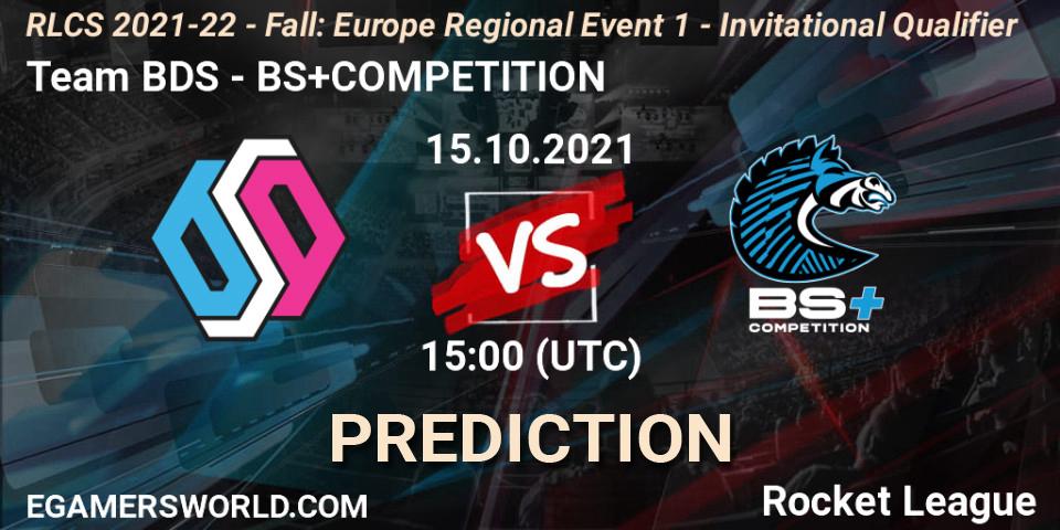 Team BDS - BS+COMPETITION: Maç tahminleri. 15.10.2021 at 15:00, Rocket League, RLCS 2021-22 - Fall: Europe Regional Event 1 - Invitational Qualifier