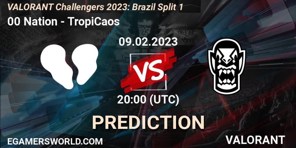 00 Nation - TropiCaos: Maç tahminleri. 09.02.23, VALORANT, VALORANT Challengers 2023: Brazil Split 1