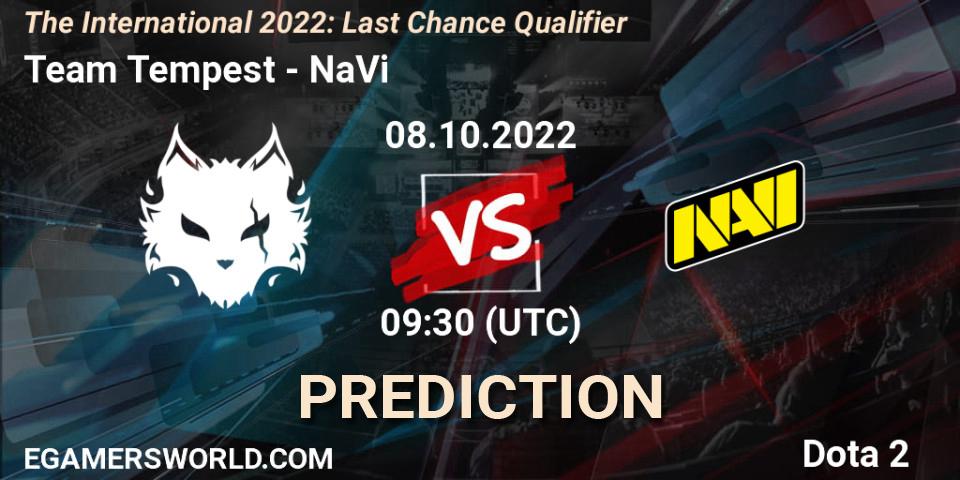 Team Tempest - NaVi: Maç tahminleri. 08.10.22, Dota 2, The International 2022: Last Chance Qualifier