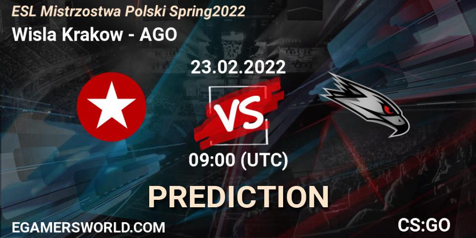 Wisla Krakow - AGO: Maç tahminleri. 23.02.2022 at 09:00, Counter-Strike (CS2), ESL Mistrzostwa Polski Spring 2022
