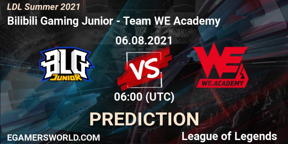 Bilibili Gaming Junior - Team WE Academy: Maç tahminleri. 06.08.2021 at 07:00, LoL, LDL Summer 2021
