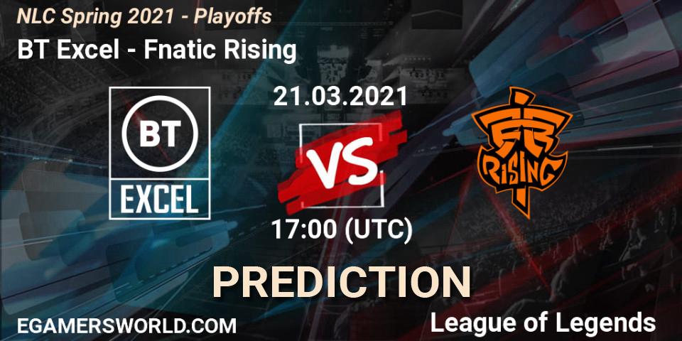 BT Excel - Fnatic Rising: Maç tahminleri. 21.03.2021 at 17:00, LoL, NLC Spring 2021 - Playoffs