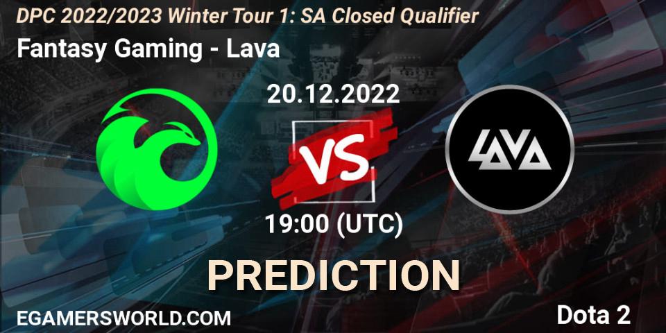 Fantasy Gaming - Lava: Maç tahminleri. 20.12.2022 at 19:33, Dota 2, DPC 2022/2023 Winter Tour 1: SA Closed Qualifier