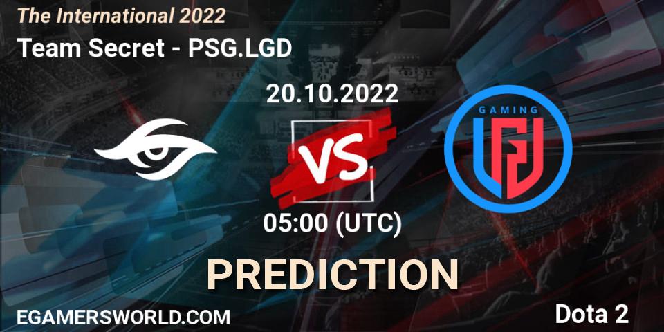 Team Secret - PSG.LGD: Maç tahminleri. 20.10.22, Dota 2, The International 2022