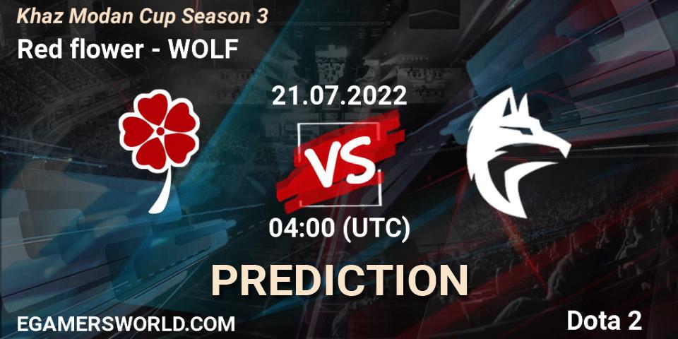 Red flower - WOLF: Maç tahminleri. 21.07.2022 at 04:25, Dota 2, Khaz Modan Cup Season 3