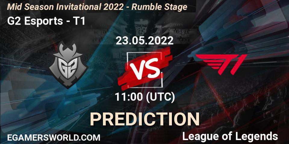 G2 Esports - T1: Maç tahminleri. 23.05.2022 at 11:00, LoL, Mid Season Invitational 2022 - Rumble Stage
