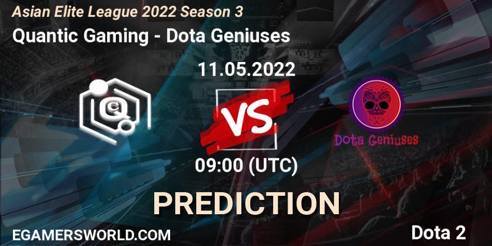 Quantic Gaming - Dota Geniuses: Maç tahminleri. 11.05.2022 at 09:05, Dota 2, Asian Elite League 2022 Season 3