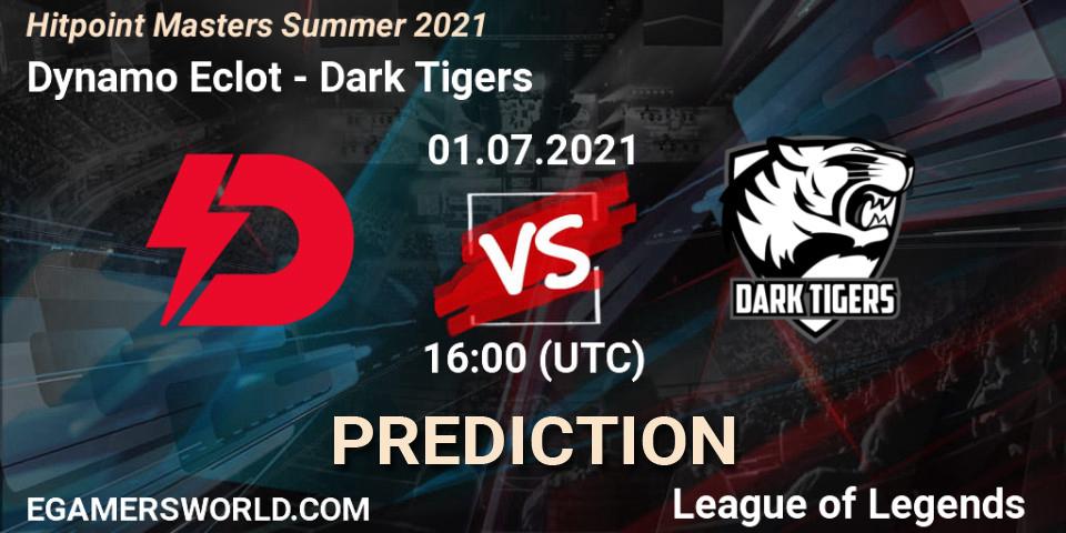 Dynamo Eclot - Dark Tigers: Maç tahminleri. 01.07.2021 at 16:00, LoL, Hitpoint Masters Summer 2021