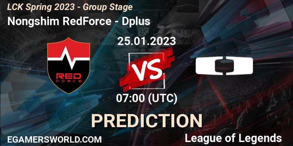 Nongshim RedForce - Dplus: Maç tahminleri. 25.01.2023 at 08:00, LoL, LCK Spring 2023 - Group Stage