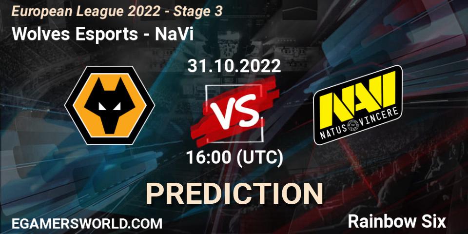 Wolves Esports - NaVi: Maç tahminleri. 31.10.22, Rainbow Six, European League 2022 - Stage 3